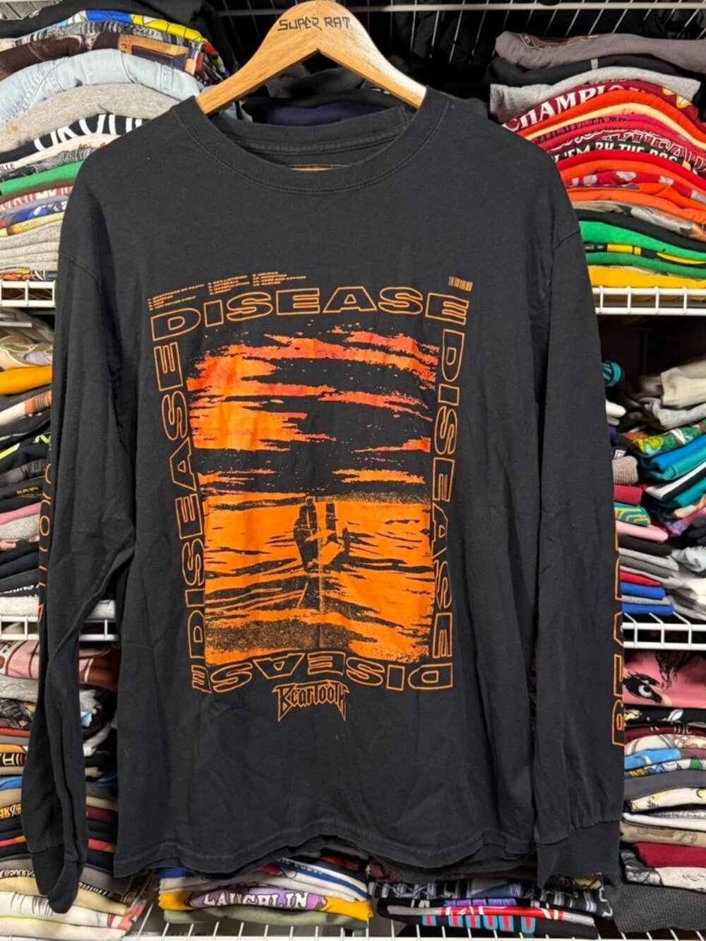 Beartooth Disease long sleeve graphic band t shirt black